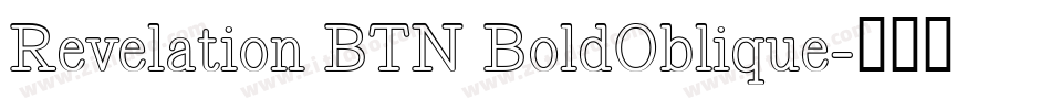 Revelation BTN BoldOblique字体转换